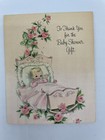 Vintage 50s 60s Hallmark Baby Shower Thank You Cards 4 Scrapbook Ephemera