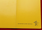 1969 Baltimore   Ohio C o Railroad Menu Chessie Tavern Railway Dining Train Car