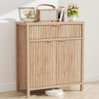 Wooden Sideboard Buffet Cabinet With Drawer And 2 Doors Modern Fluted Storage