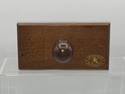 Vintage Italian Francesco Rubinato 6  Solid Wood Ink Desk Blotter Paperweight