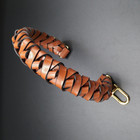 50cm Genuine Leather Braided Handle Strap Purse Handbag Weaving Replacement