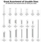 200pcs Spring Assortment Kit  20 Different Size Zinc Plated Extension And Compre