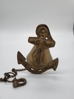 Vintage  Brass Ship Bell Nautical Marine Ship Bell Wall Decor Anchor 