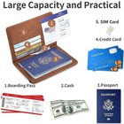 Rfid Blocking Leather Passport Holder Wallet Cover Case Travel For Men And Women