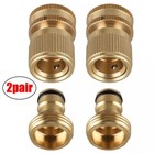 Us Garden Hose Quick Connect Water Hose 3 4  Fit Brass Female Male Connector Set