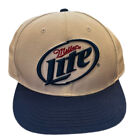 Vintage Miller Lite White blue Beer Adjustable Snapback Hat Cap Lid Osfm