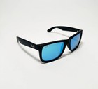 Black Frame Ray-ban Justin Classic Rb4165 622 55 Blue Polarized Lens Sunglasses
