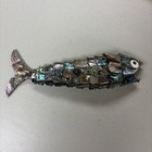 Abalone Shells Fish Shape Bottle Opener Mexican Articulated Vintage 8  Figural