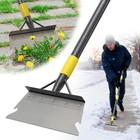 60  Floor Scraper Long Handle  Heavy Duty Metal Blade Garden Cleaning Shovel