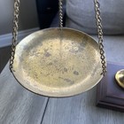 Vintage Brass Balance Scales Of Justice Wood Base  Mantle  17    Tall