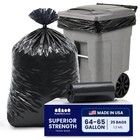 Plasticplace 64-65 Gallon Black Trash Bags  Heavy 1 Count  pack Of 25  