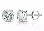 6 00 Ct Round Cut Vvs1 d Lab Created Stud Earrings 14k White Gold 9mm Screw Back