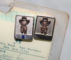 Vintage Deutsch Relays Inc  Employee Id Card   Service Pins 1 10 10k Gold