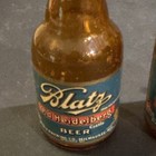 Vintage Blatz Old Heidelberg Mini Beer Bottle Salt   Pepper Shakers Set 2