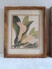Vintage Bernard Picture Co Litho Art Prints Lily Tulip Framed 1982 Lot Of 2 Usa