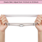 2pcs Adjustable O-ring Leg Garter Elastic Thigh Garters Belt For Women White
