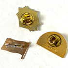 Niagara Falls 3 Vtg Lapel Hat Pin Bundle Enamel Usa Canada Flag Waterfall