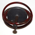 Vintage Metal Spinning Gyroscope Classic Toy Top W  Unusual Antique Red Frame