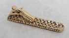 Vintage 14k Gold Woven Mesh 1 3 4  Tie Clip