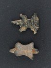  2 Ancient  Bronze Pendant  Animal   Iron Age  900 - 700 B c