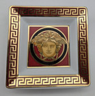 Versace Rosenthal Red Medusa Porcelain Gala Small 8 Cm 3 15  Tray New In Box
