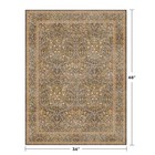 Vintage Gold Brown Entryway Rug  3x4 Washable Area Rugs For Kitchen  Bathroom  