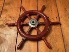 Mahogany Ship   s Wheel   Nautical Wall Decor   Maritime Steering Wheel   Handmade