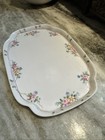 Nippon Porcelain Vanity Dresser Tray W  Hand Painted Floral Bouquet 10x7 Vintage