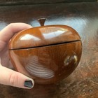 Mcm Turned Wood Round Or Apple Box Made In Brazil Light Wear