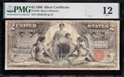  rare  1896  2 Educational Silver Certificate  Pmg 12  Free Shipping  12825536