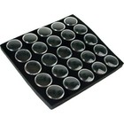 25 Black Gem Jars Box Coin Display Jewelry Travel Tray