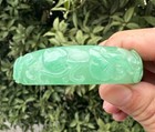 Grade A Beautiful Chinese Hand Carved Green Jade Jadeite Bracelet Bangle 61mm