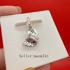 New 925 Sterling Silver Blue Butterfly   Quote Double Dangle Charm 790757c01