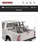 New  Yakima  1d Compact Pick-up Truck Bed Bike Rack 