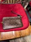 Coach Signature Canvas Corner Zip Wristlet