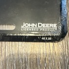 John Deere Licensed Black Embossed Decorative License Plate W  Deer Logo