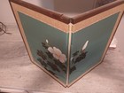 Vintage 2-panel Hand-painted Silk Japanese Byobu Folding Screen Wall Decor 16x24