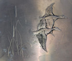 Vtg Goose Themed 14x12 In Tray By Wendell August Forge Hammered Aluminum