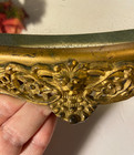 Vintage French Rococo Style Vanity Plateau Beveled Mirror Tray Round 15    Diamete