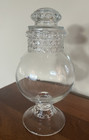 Vintage Antique Glass Tiffin Dakota Apothecary Candy Jar