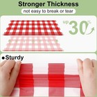 Misaya 4 Packs Buffalo Disposable Tablecloth 54x108 Waterproof Red White