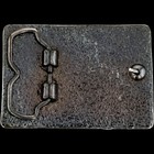 Native American Southwest Silver Tone Faux Concho 1980s Vintage Belt Buckle