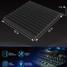 12-96pcs Acoustic Wall Panels Studio Sound Noise Proofing Insulation Foam Grey