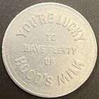 Hood s Calf Dollar   Hood s Milk 1948 Lucky Alum  Trade Token 43mm