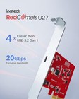 Inateck Pcie Usb 3 2 Gen 2 X2 Card  With 20 Gbps Bandwidth  1 Type-c Port
