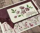 Sympathy Greeting Card Kit X4  env   Stampin Up Dainty Flowers Dp Painted Petals