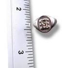 Initial Letter M Signet 925 Sterling Silver Child Woman Pinky Ring Size 3