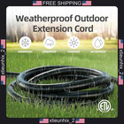 Outdoor Extension Cord 60 Feet Waterproof 3 Prong Power Cable For Garden