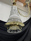 Restored Antique Vtg Art Deco Mcm Pendant Swag Light 1940s 1950s Sputnik Atomic