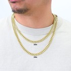 10k Yellow Gold Miami Cuban 7 5mm Monaco Link Chain Necklace Men Women 16 - 30 